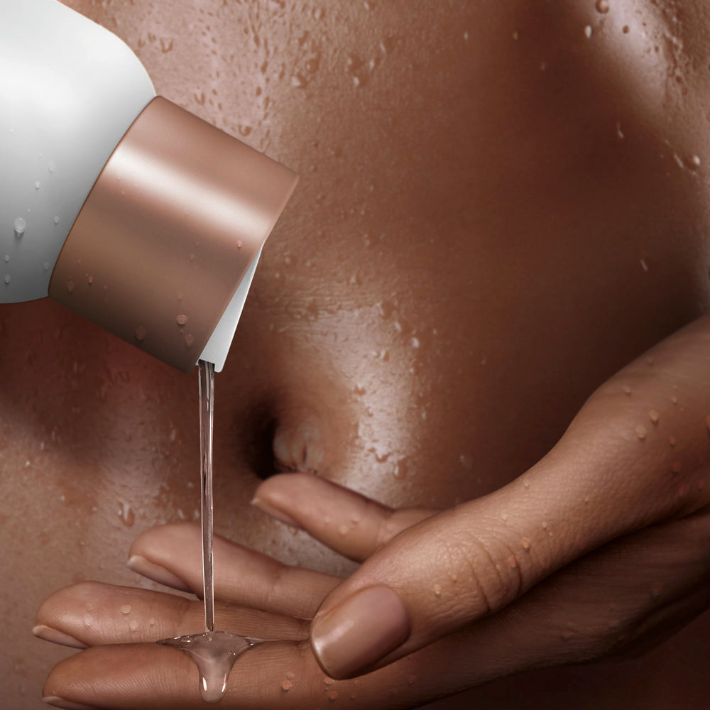 SheaMoisture Virgin Coconut Oil Body Wash with Shea Emulsion droplets