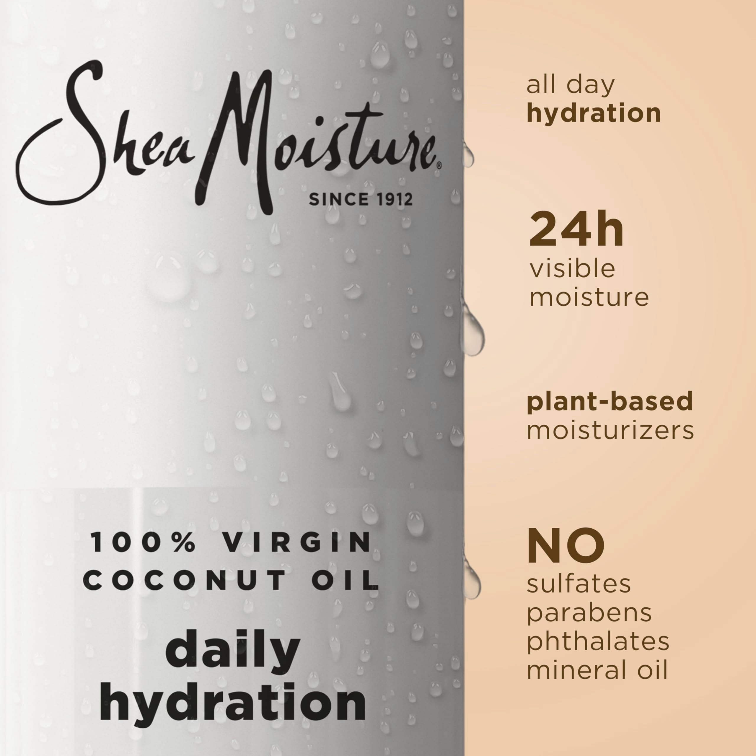 Woman applying SheaMoisture Virgin Coconut Oil Body Wash in the shower
