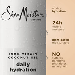 Woman applying SheaMoisture Virgin Coconut Oil Body Wash in the shower