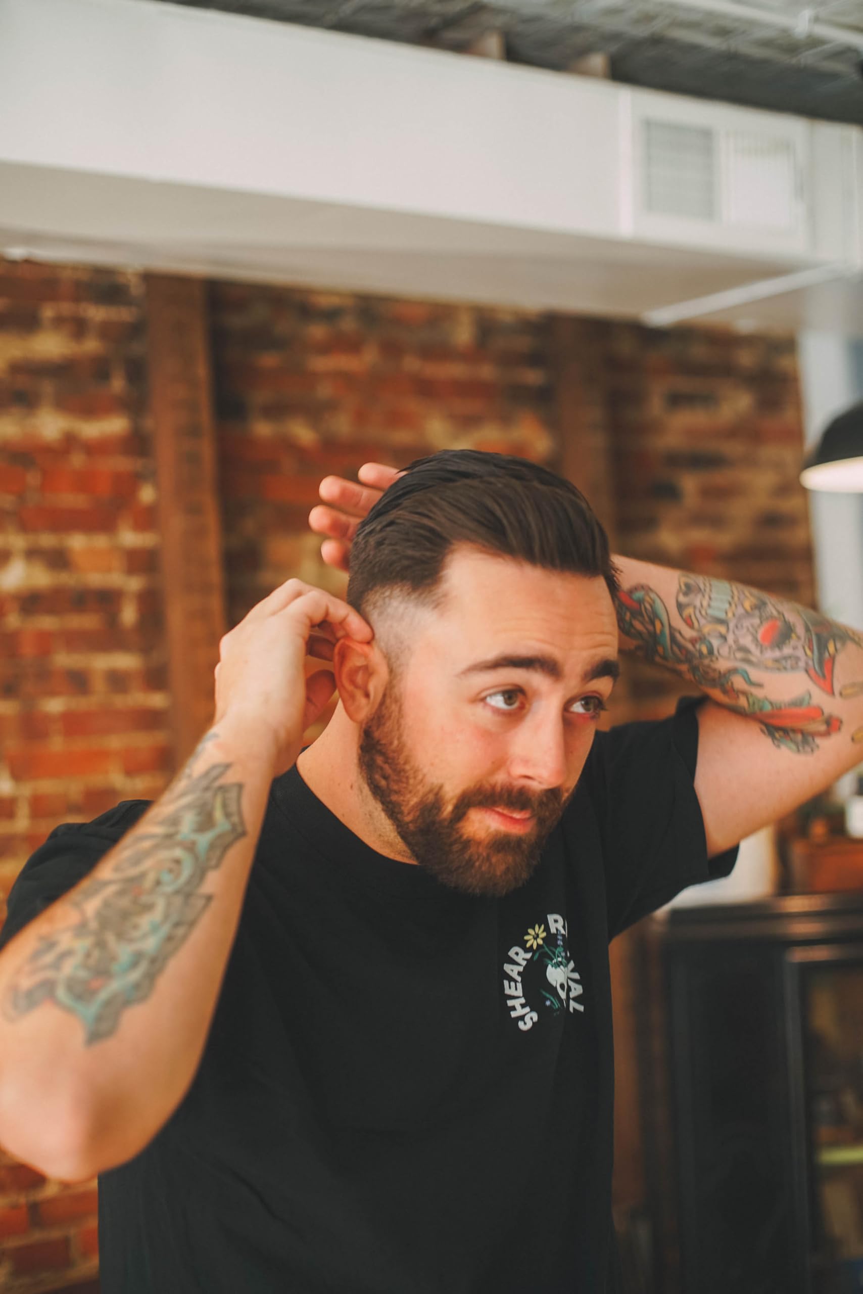 Scent of Shear Revival American Gardens Clay Pomade with orange oakmoss notes for daily refresh