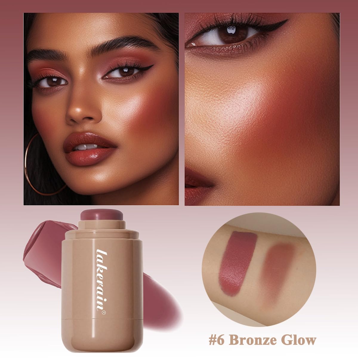 SHEEYOON Bronze Glow blush blends softly for a natural flush.