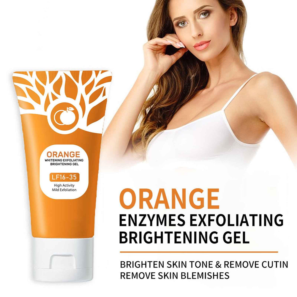 Textura de gránulos de Sheghy naranja para exfoliación suave.
