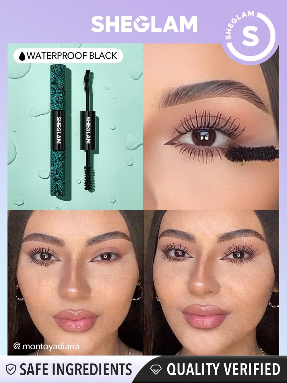 SHEGLAM 2-in-1 waterproof tubing formula resists humidity and smudges