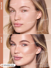 SHEGLAM Bronceador: tono dorado natural para realzar pómulos rápidamente.