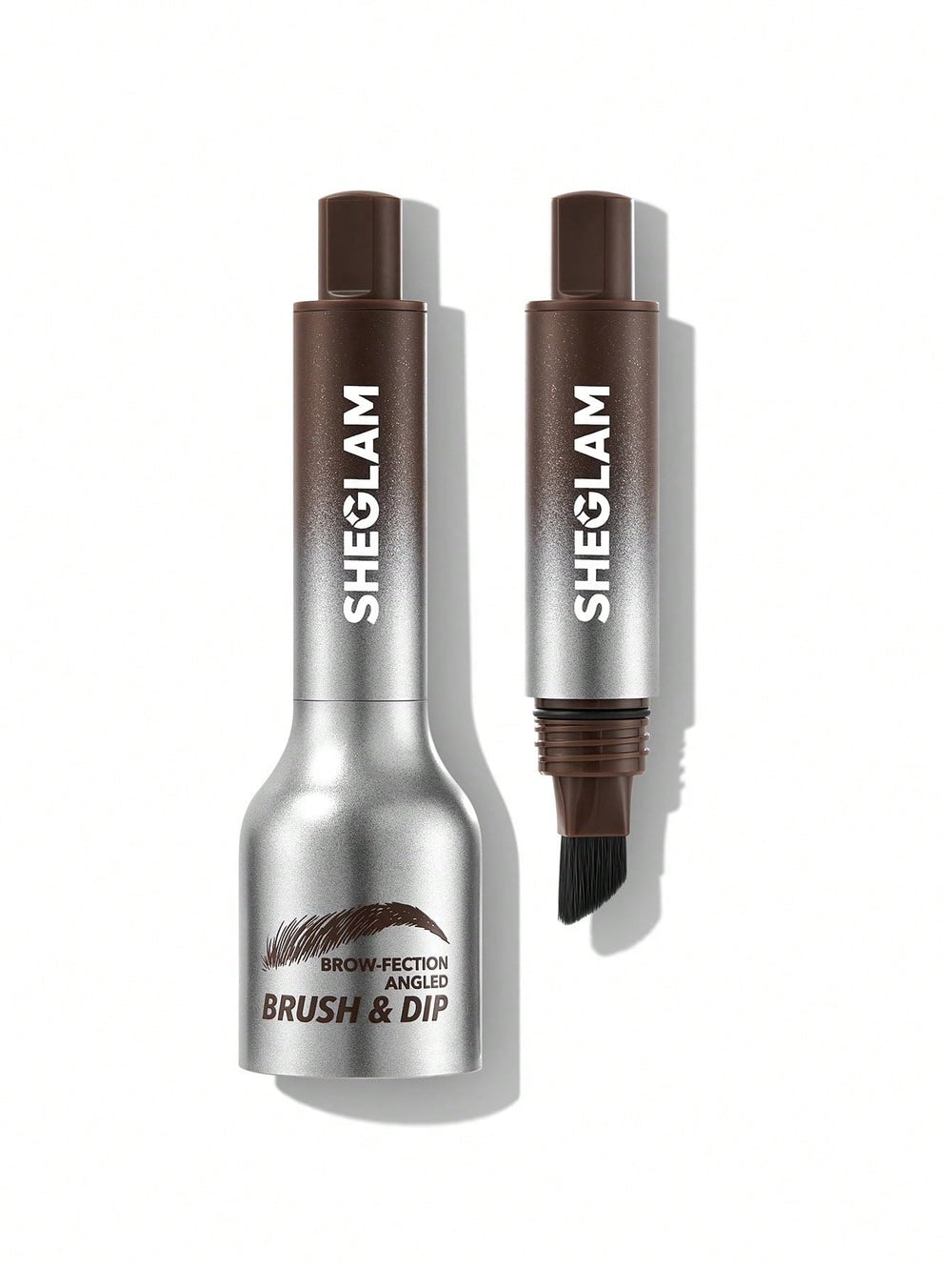 SHEGLAM Brow-Fection angled brush closeup for precise hair-like brow filling.