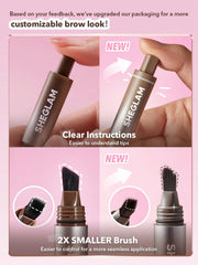 SHEGLAM Brow-Fection ink swatch on skin showing shade.