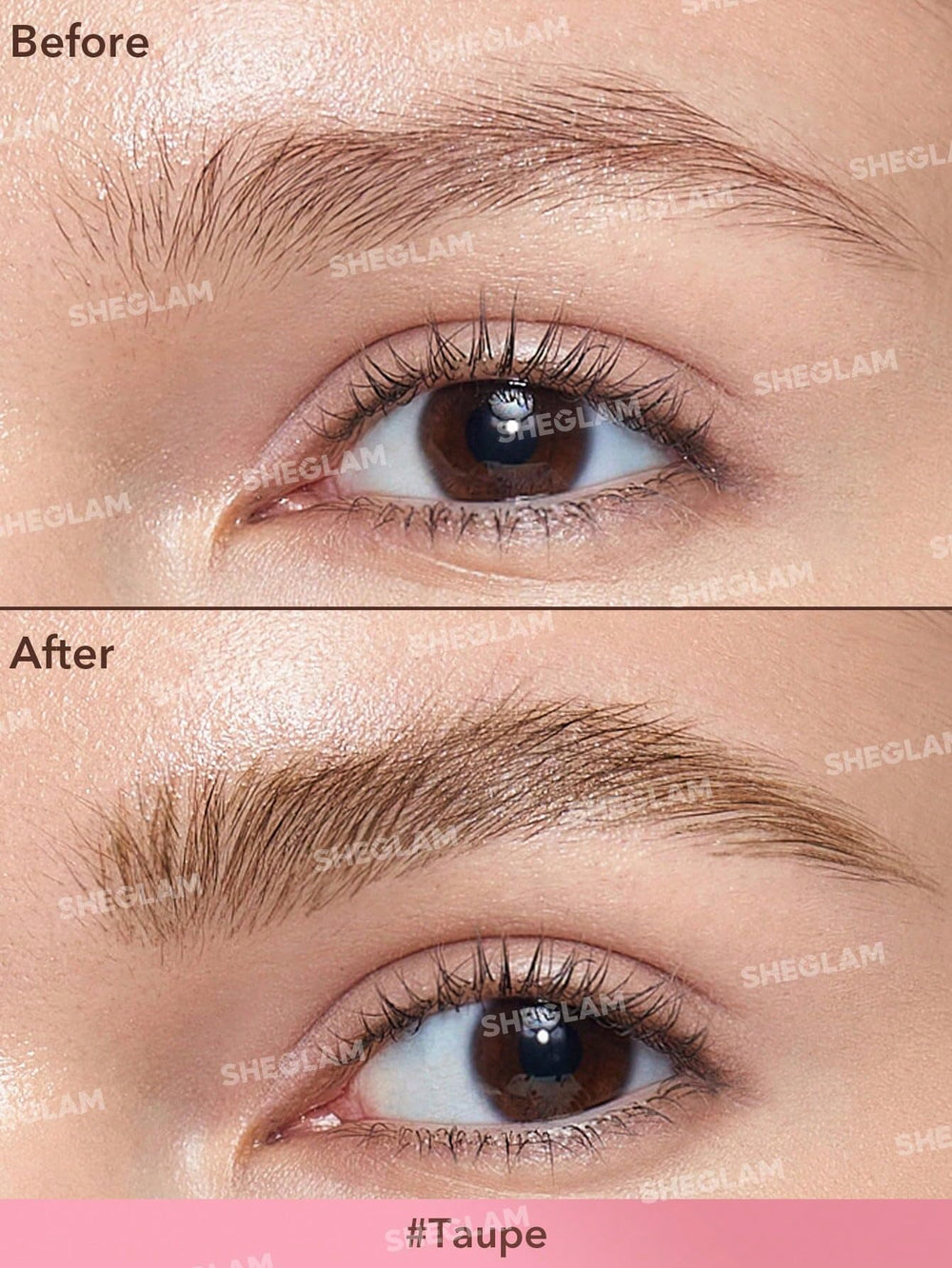 SHEGLAM Brow-Fection matte liquid delivers a subtle, natural finish.