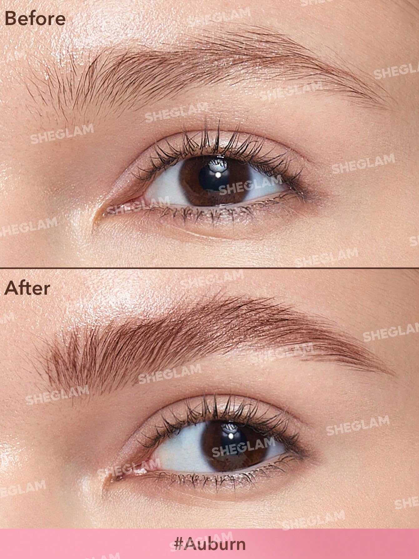 SHEGLAM Brow-Fection matte liquid delivers subtle, realistic brow color.
