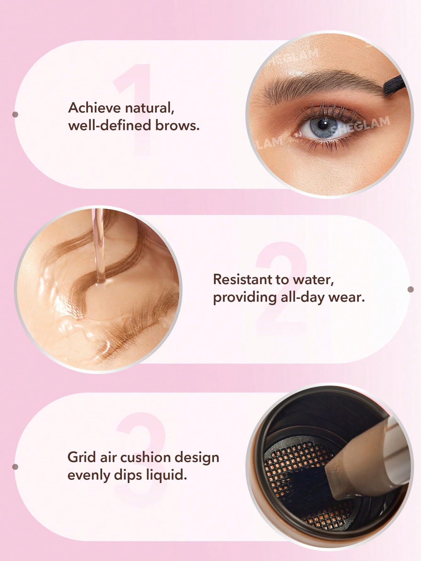 SHEGLAM Brow-Fection packaging image with sleek tube.
