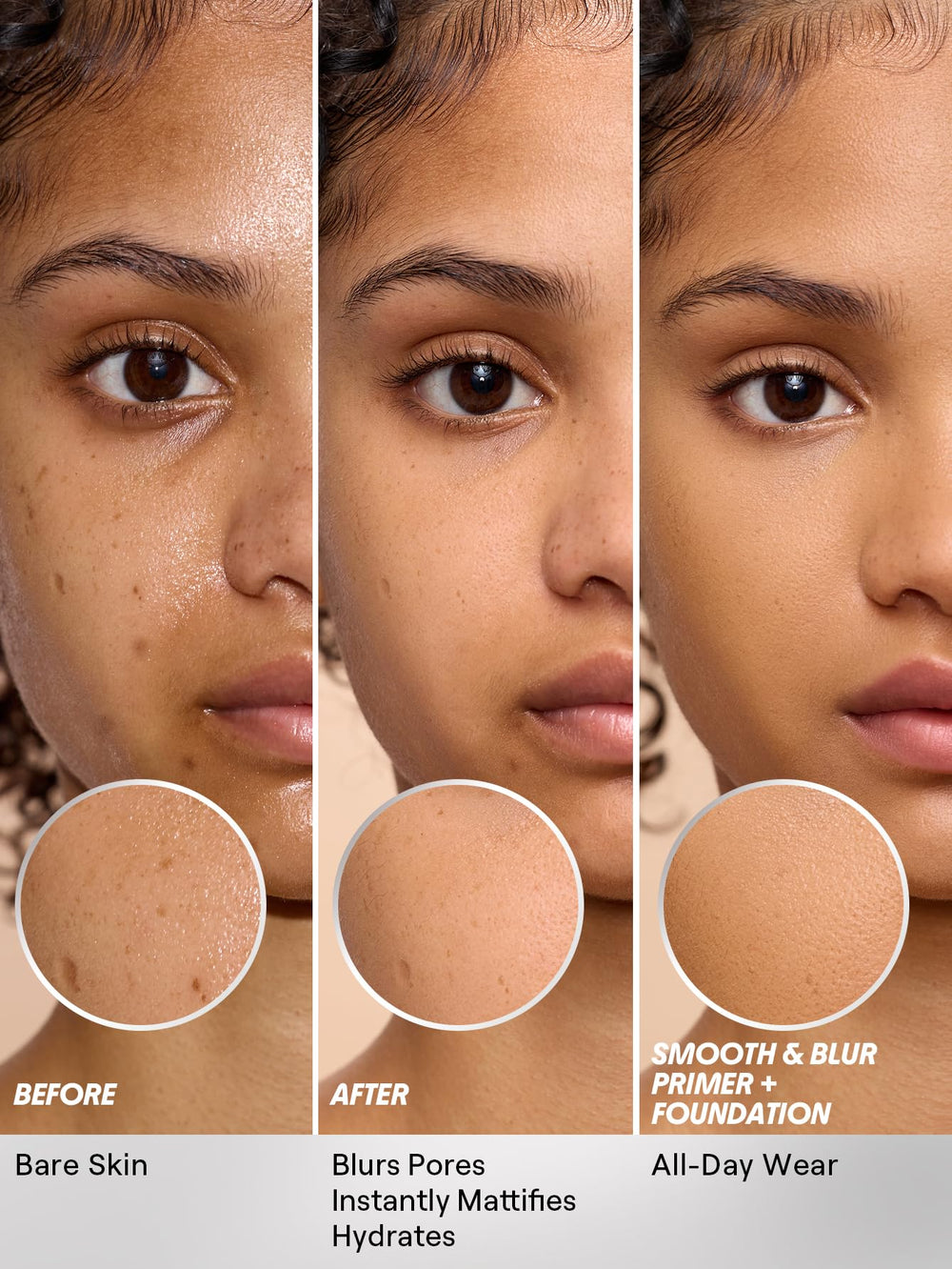 SHEGLAM Camera On Smooth Blur Primer foundation-ready skin swatch