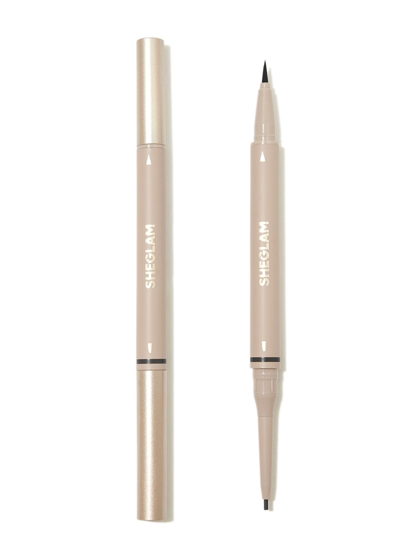 SHEGLAM cejas con doble punta crema impermeable, trazos precisos.