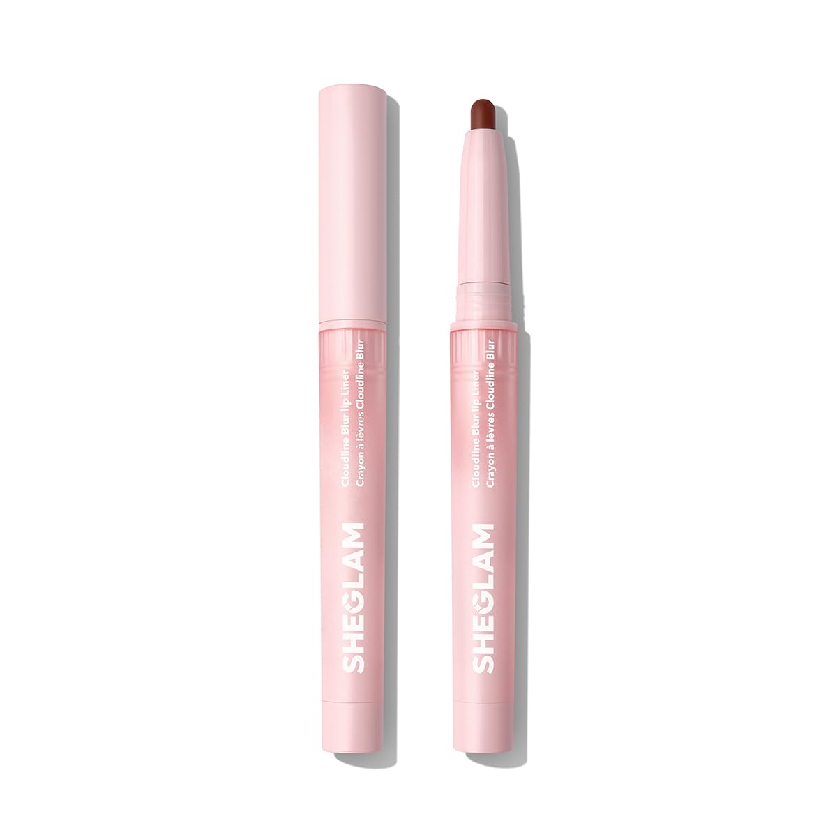 SHEGLAM Cloudline Blur Lip Liner Ember Cloud showing a diffused lip edge for a soft finish