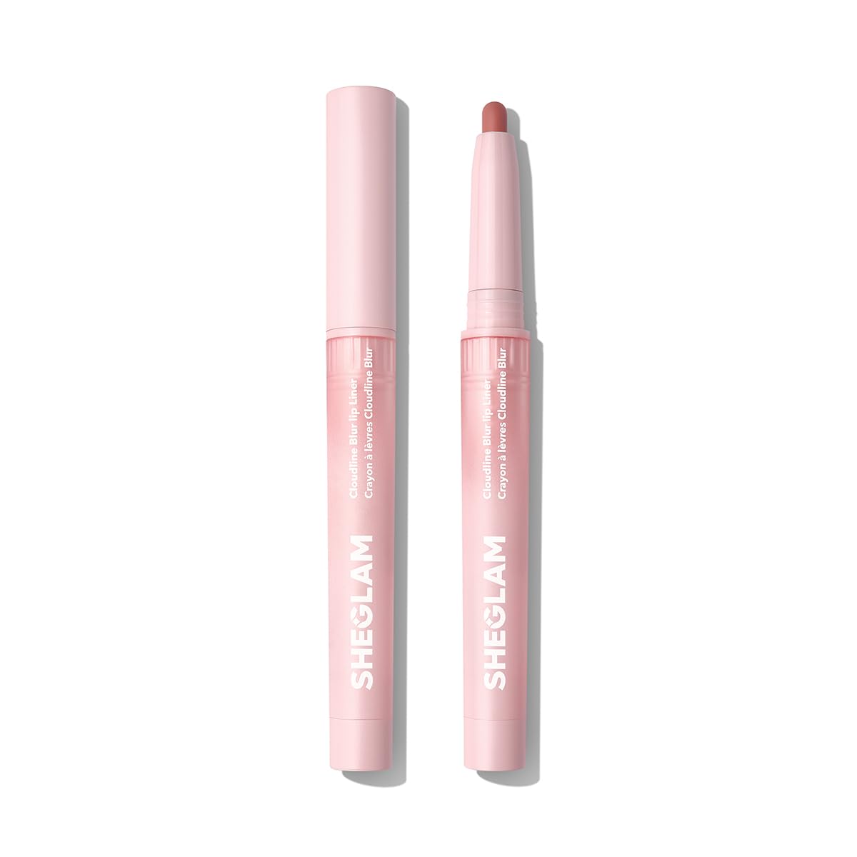 SHEGLAM Cloudline Blur Lip Liner Petal Flush with closed cap shows a soft, airbrushed edge.