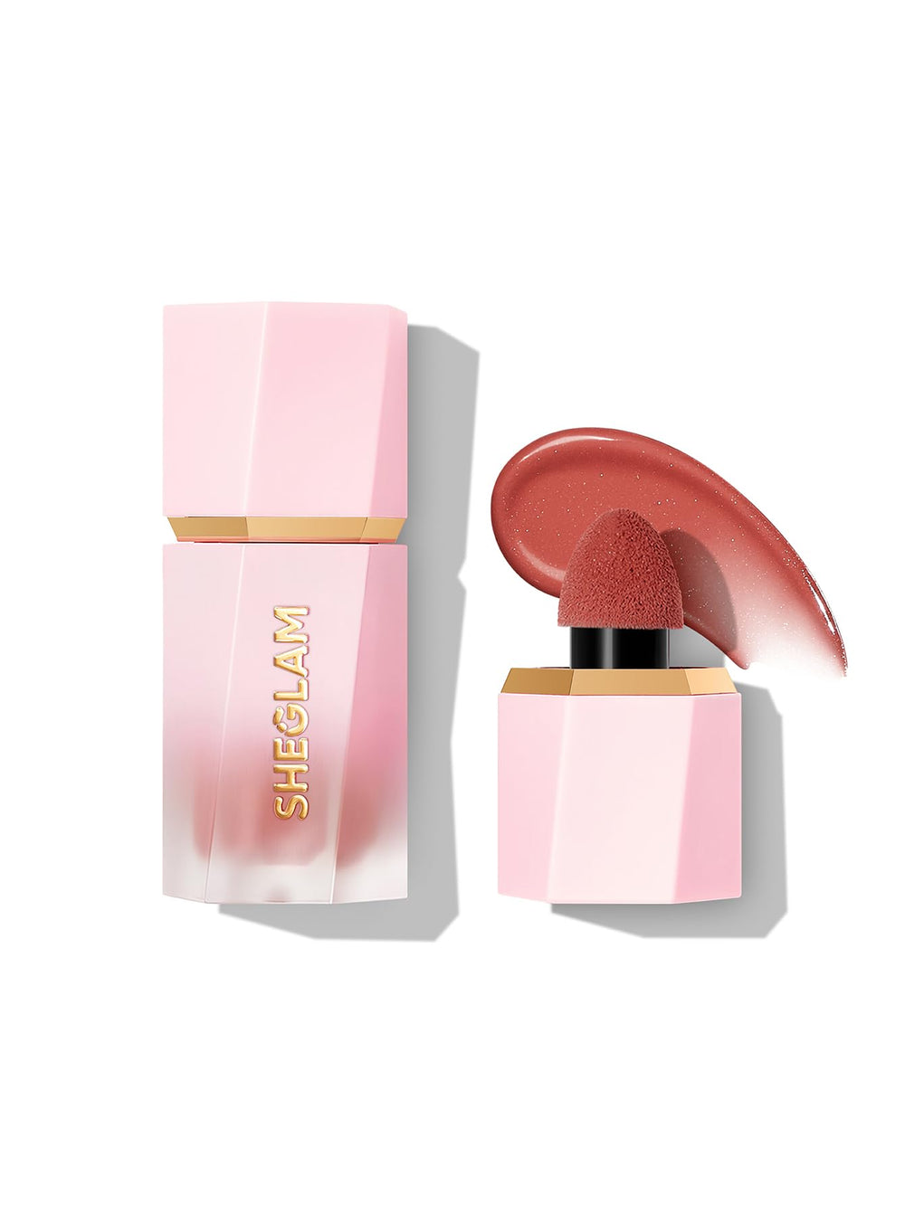 SHEGLAM Color Bloom Dayglow blush compact open with shimmer finish for natural flush