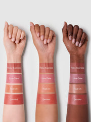 SHEGLAM Color Bloom Dayglow blush swatch on cheek reveals light coverage for natural tint.