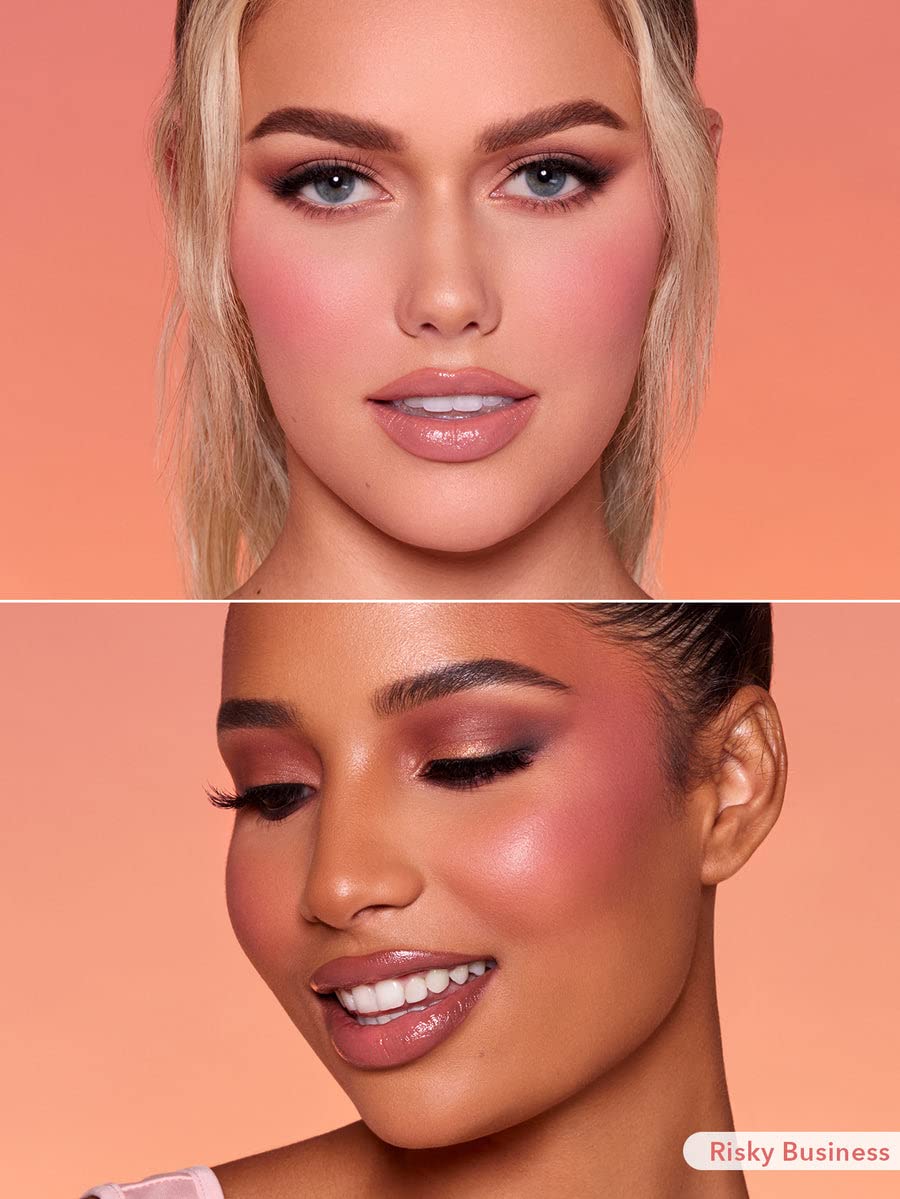 SHEGLAM Color Bloom Dayglow blush being swirled for gentle color on cheek