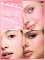 SHEGLAM Color Bloom Liquid Blush 007 Pink Slip skin close up reveals natural glow