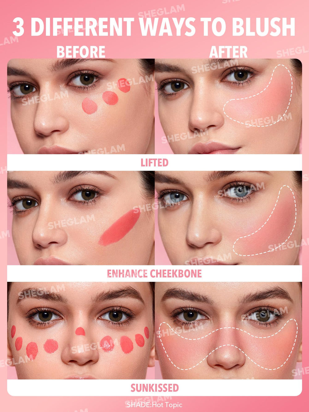 SHEGLAM Color Bloom built-in sponge applicator for precise use.