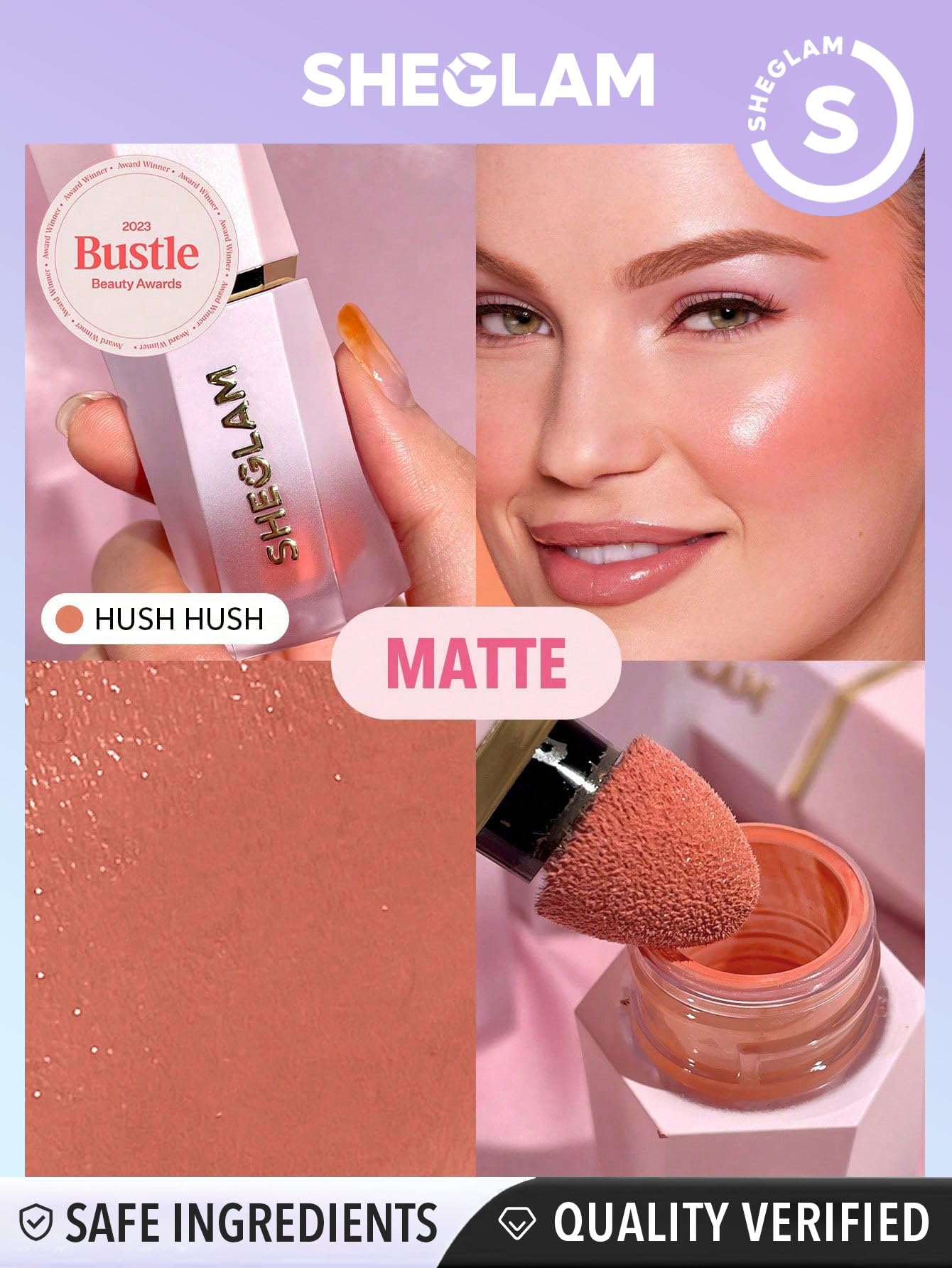 SHEGLAM vibrant Hush Hush shade adds a pop of color