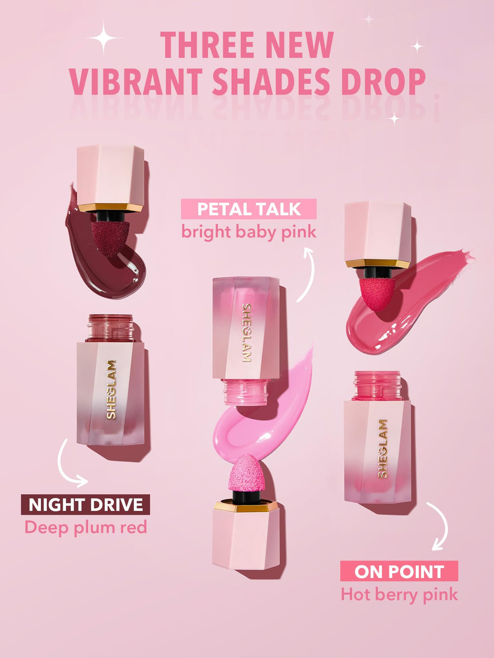 SHEGLAM Color Bloom Liquid Blush Night Drive built-in applicator in action for precise application