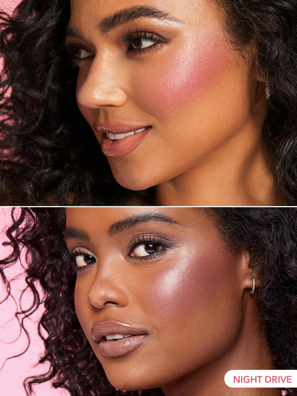 SHEGLAM Color Bloom Liquid Blush Night Drive swatches on skin for soft buildable coverage