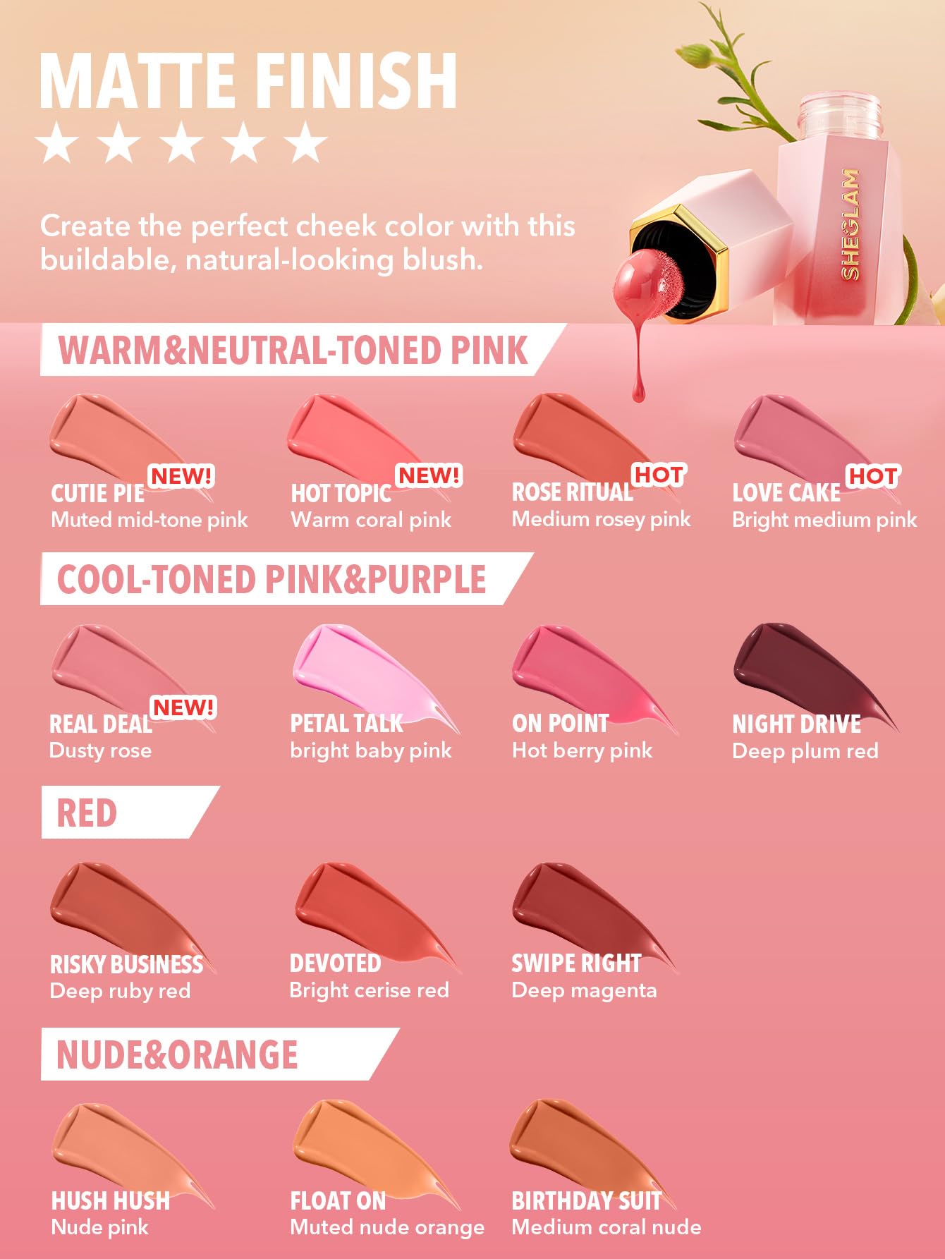 SHEGLAM Color Bloom packaging highlighting cruelty free ethics.