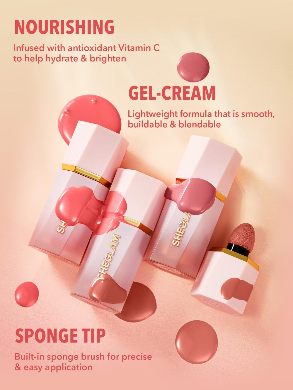 SHEGLAM Color Bloom swatches reveal buildable matte finish.