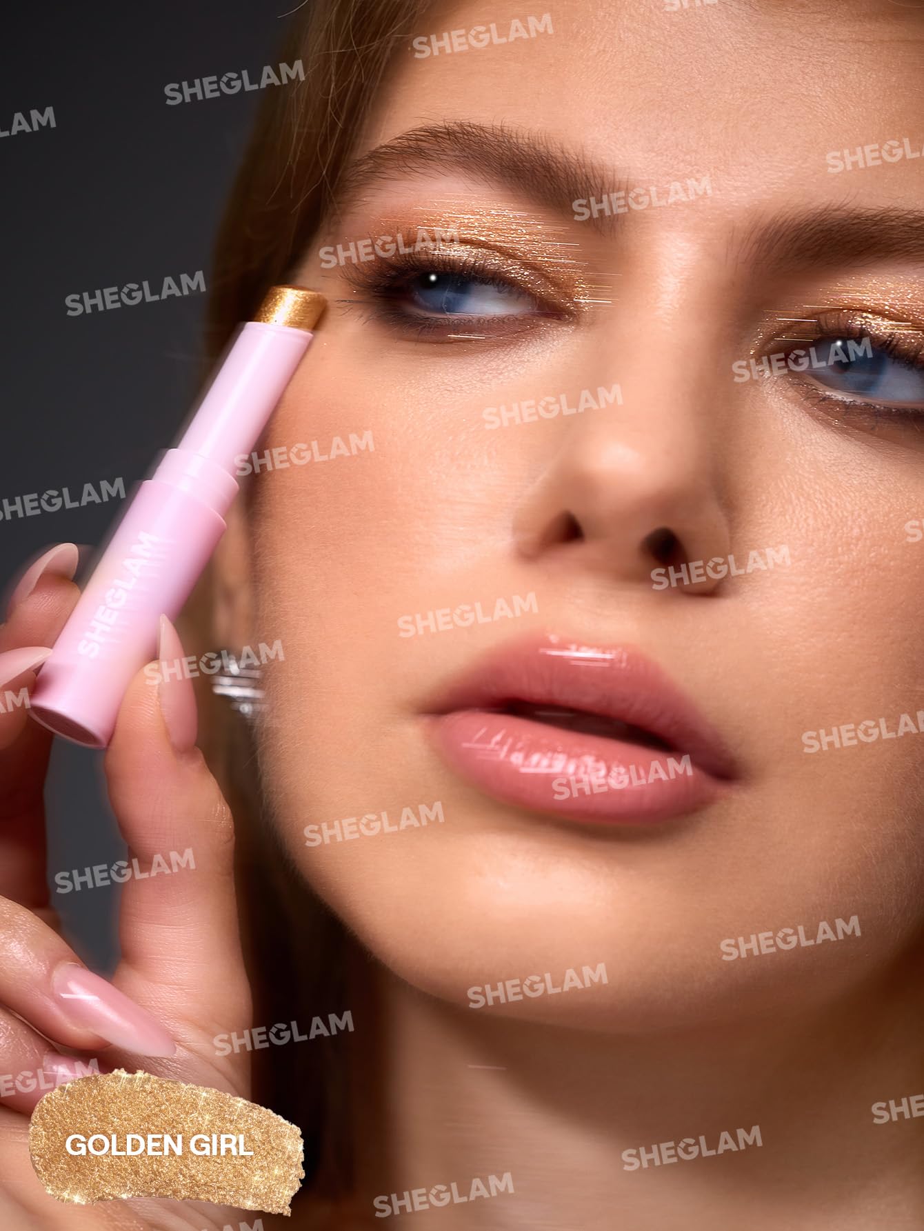 SHEGLAM Crystal Jelly Glaze Stick brillo-dorado para ojos con capa duradera