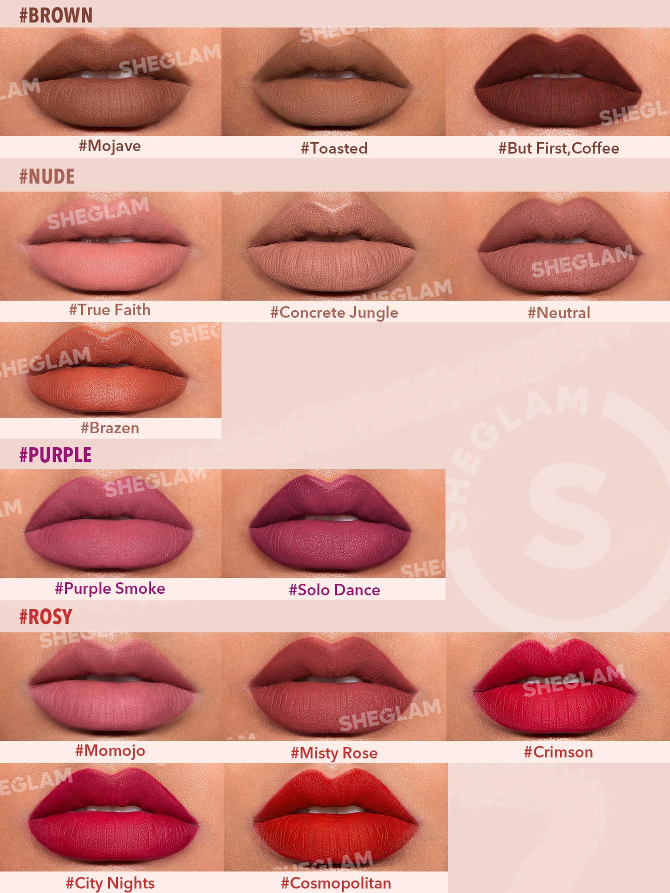 SHEGLAM delineador-labial-cremoso-mate certificado Leaping Bunny.