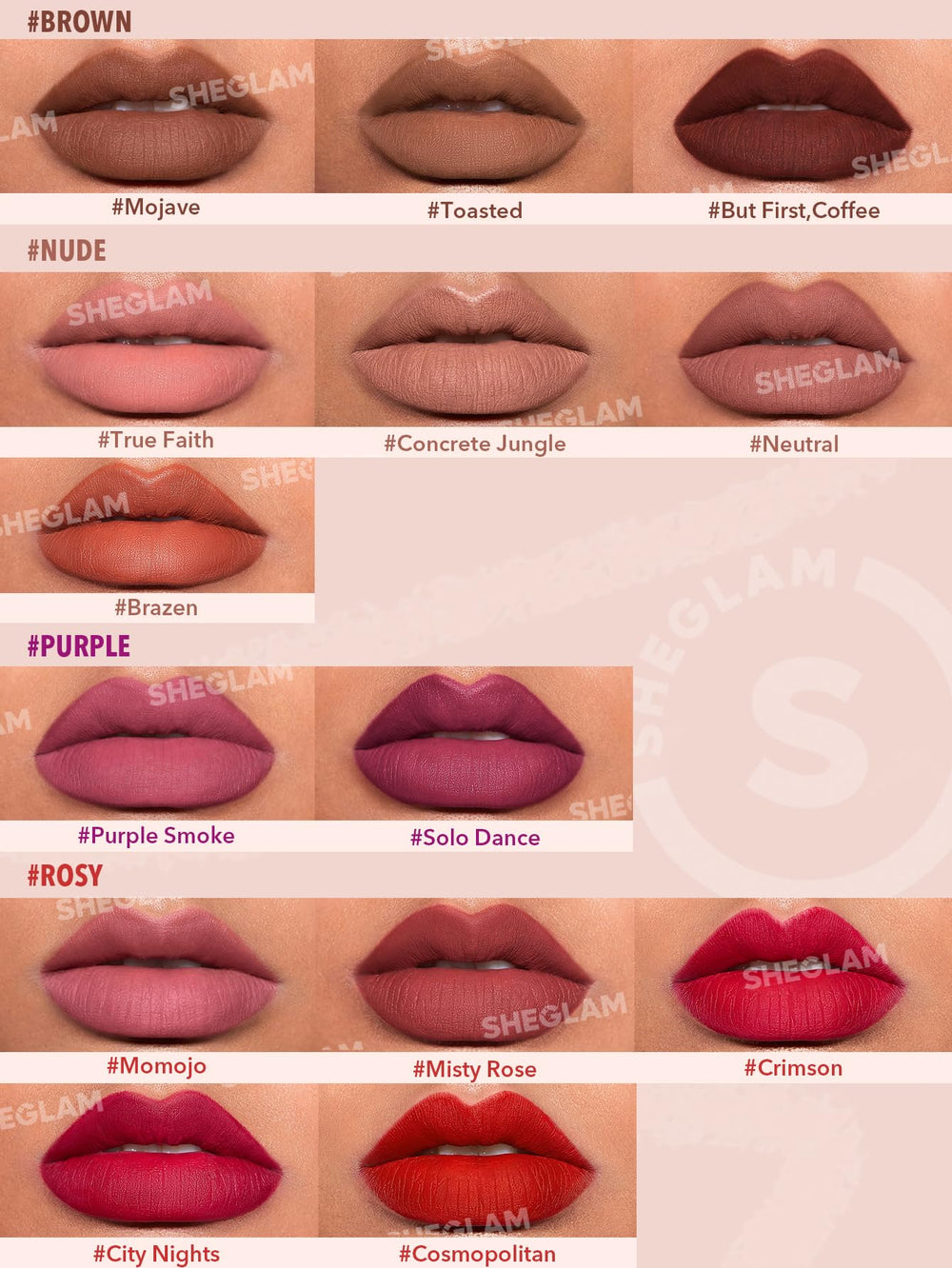 SHEGLAM delineador-labial-cremoso-mate certificado Leaping Bunny.