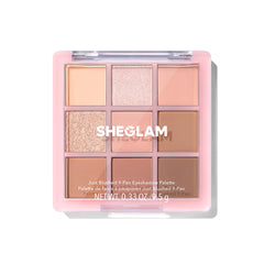 SHEGLAM Eyeshadow Palette: 9-color ultra-pigmented set with shimmer and matte finishes for versatile looks.