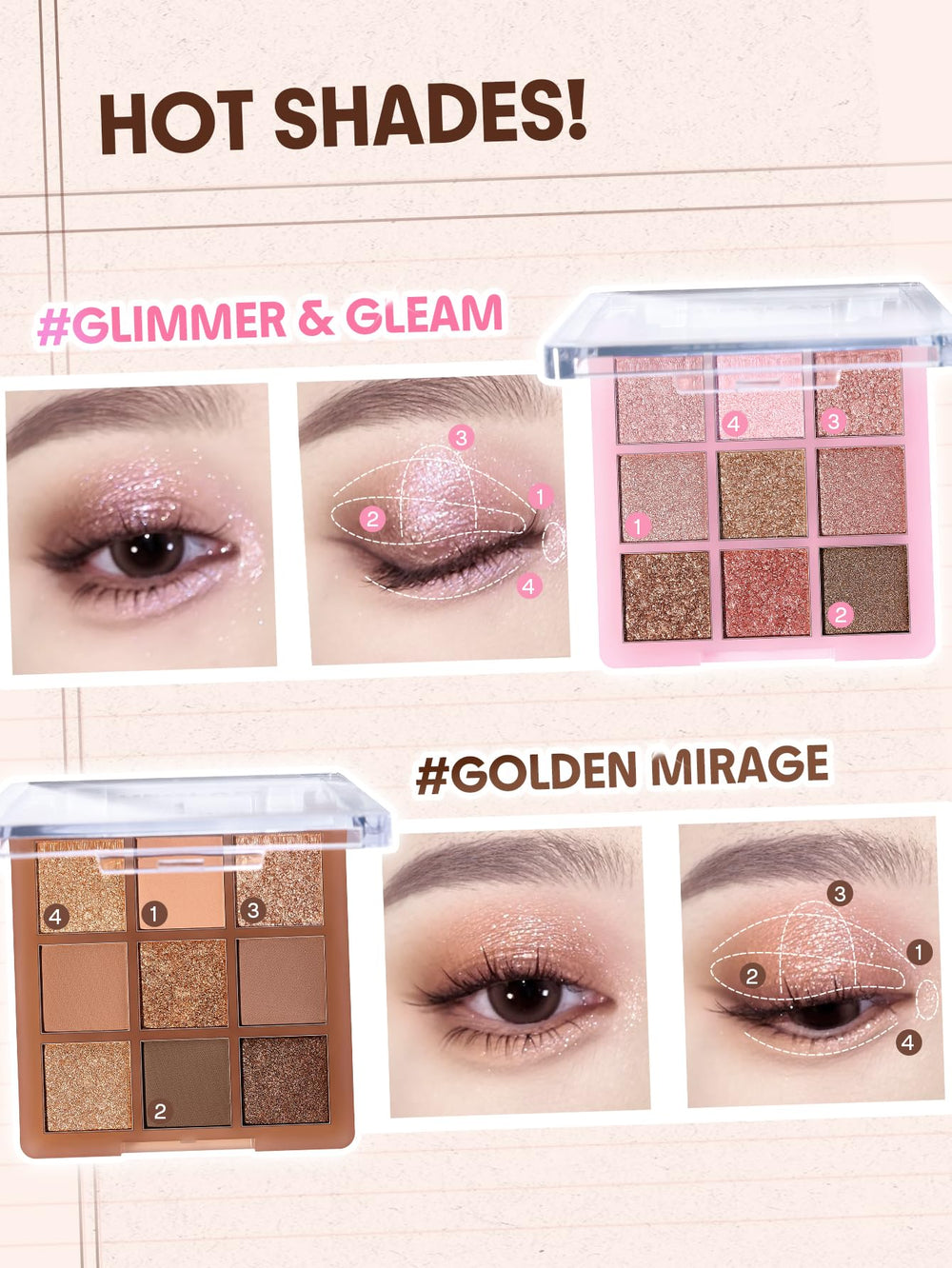 SHEGLAM Eyeshadow Palette delicate neutrals for versatile day-to-night styles.