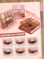 SHEGLAM Eyeshadow Palette warm roses for rich color payoff.