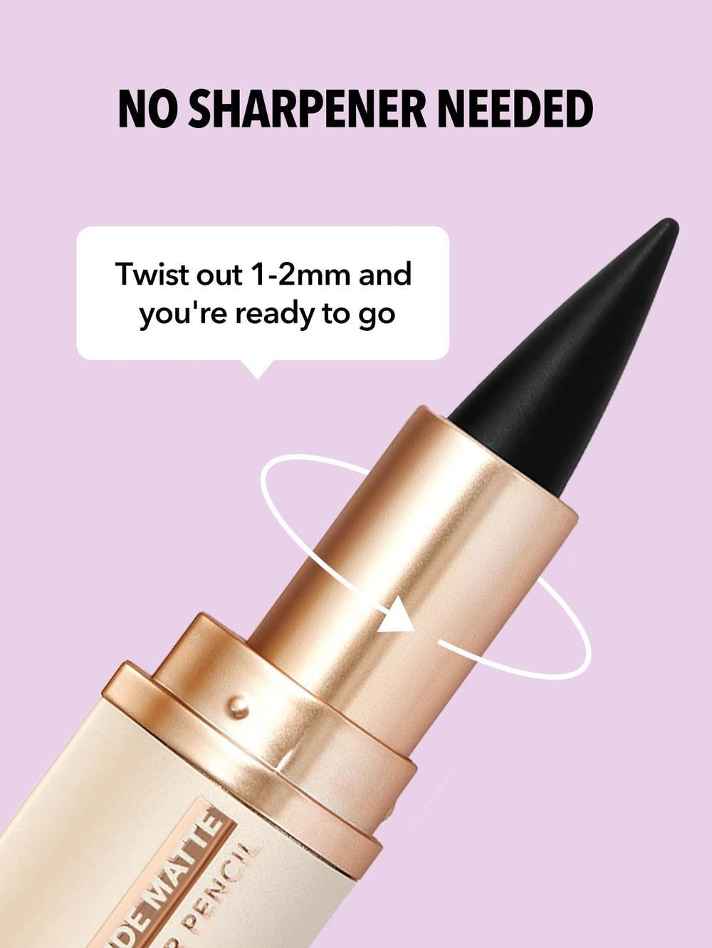 SHEGLAM Ez Glide Twist design eliminates sharpening for quick, ready-to-go applications.