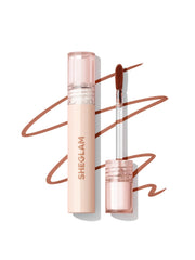 SHEGLAM Fall In Line Mauvelous closeup shows weightless lip definition.