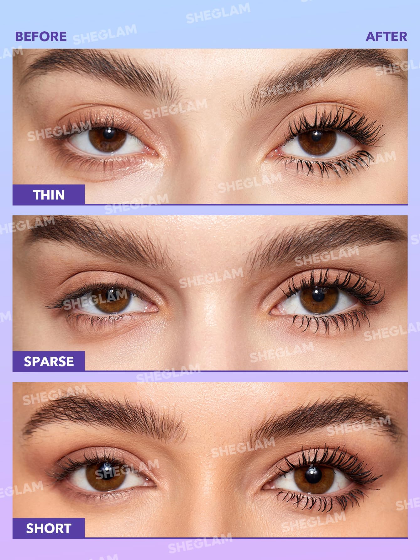 SHEGLAM Flutter Wink, libre de crueldad y ética de belleza