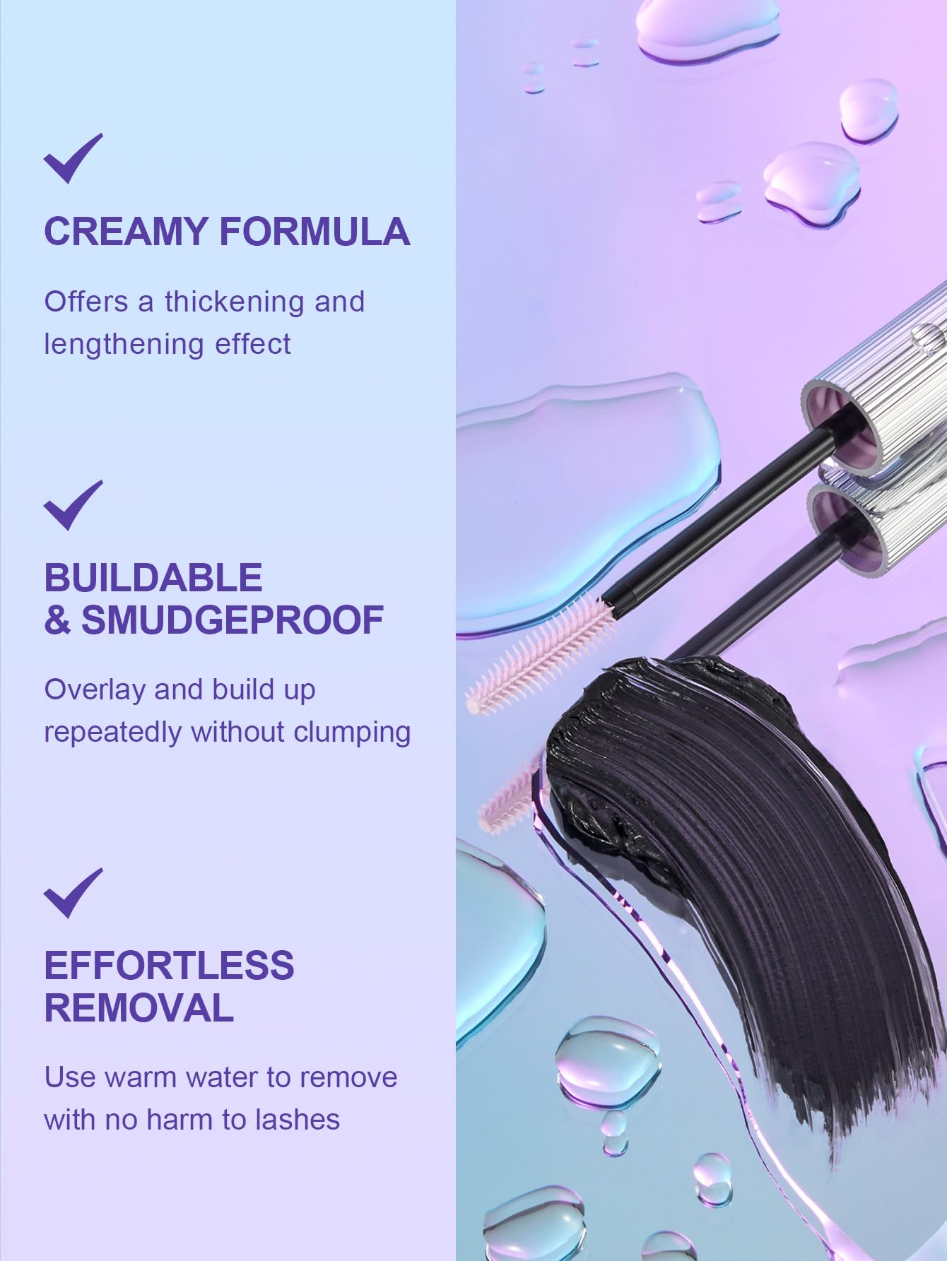SHEGLAM Flutter Wink, retirada suave con agua tibia sin daño