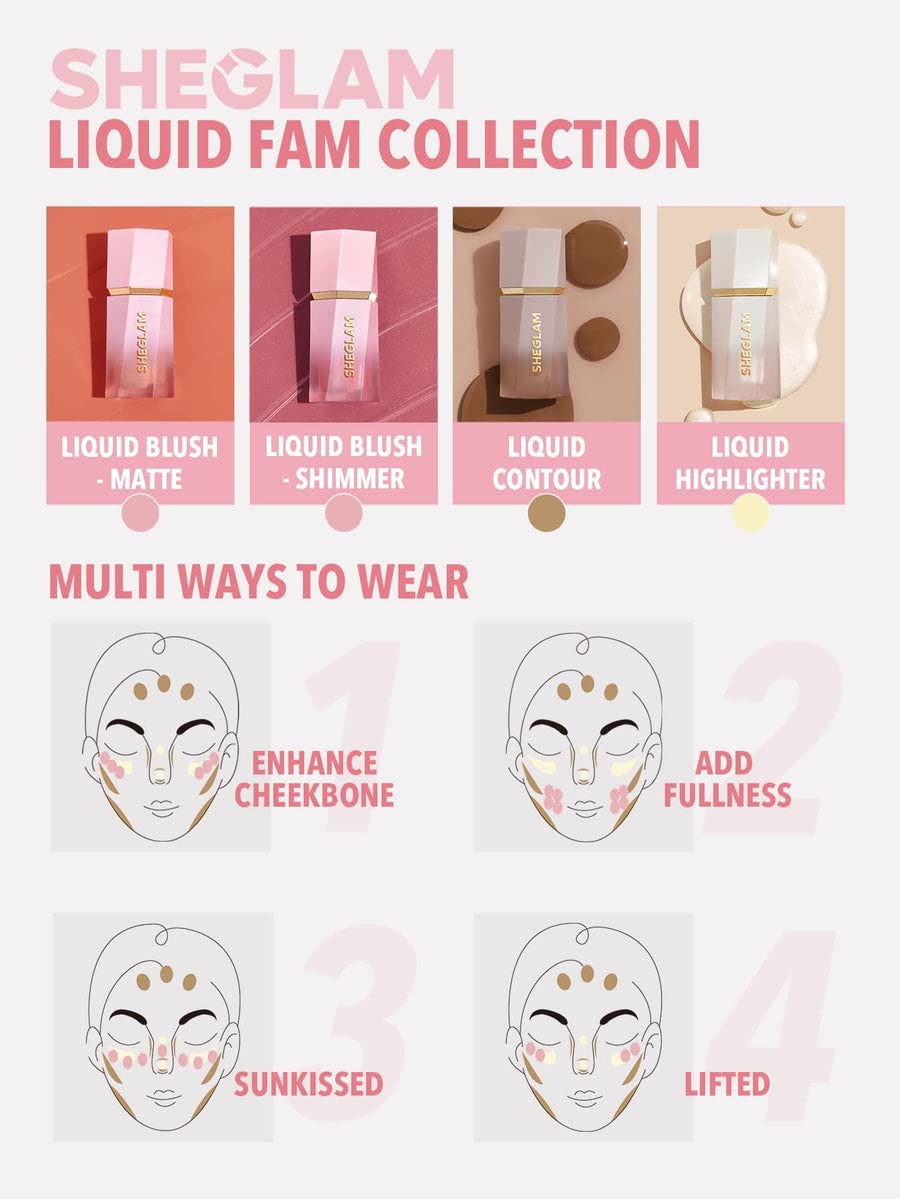 SHEGLAM Glow Bloom Tea Cake highlighter soft sheen for everyday looks.