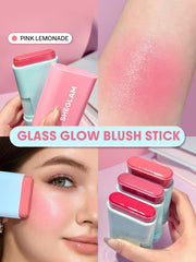 SHEGLAM Glow Blush Stick Rosa Limonada: tono con efecto húmedo para look fresco.