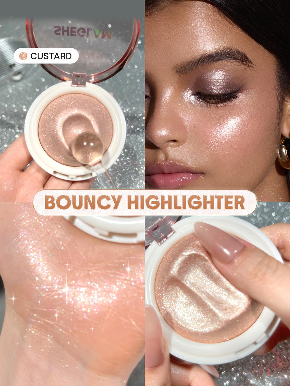 SHEGLAM Glowchi cruelty-free Leaping Bunny logo on packaging.