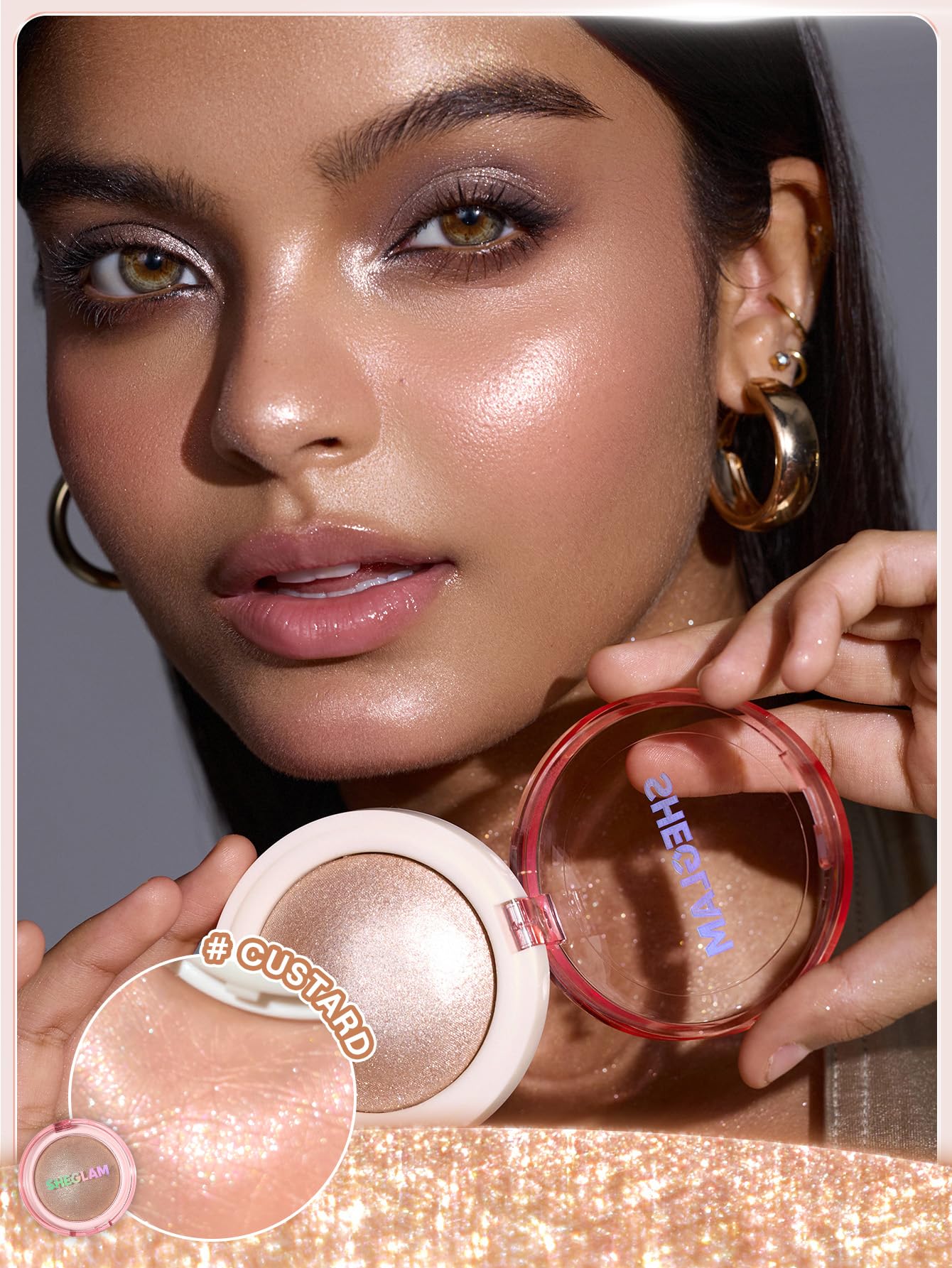 SHEGLAM Glowchi swatch demonstrates long-lasting, radiant glow.