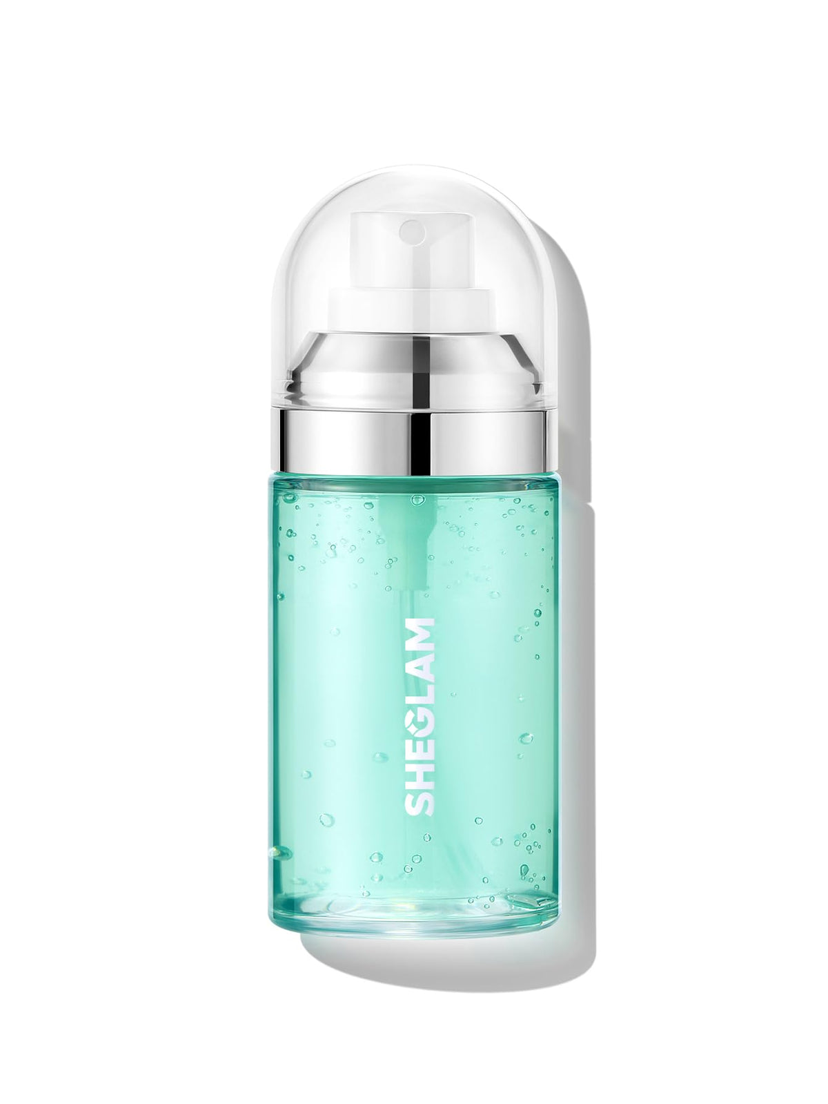SHEGLAM Good Grip bottle spray showing jelly-to-mist texture for makeup prep