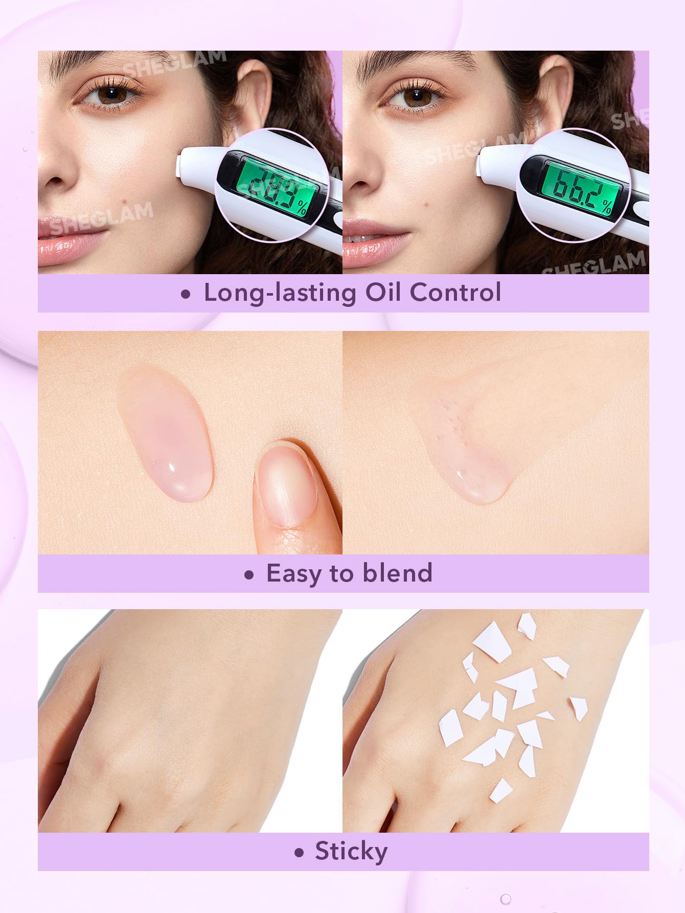 SHEGLAM Good Grip Primer fast-absorbing formula leaves a smooth, ready-to-apply base.