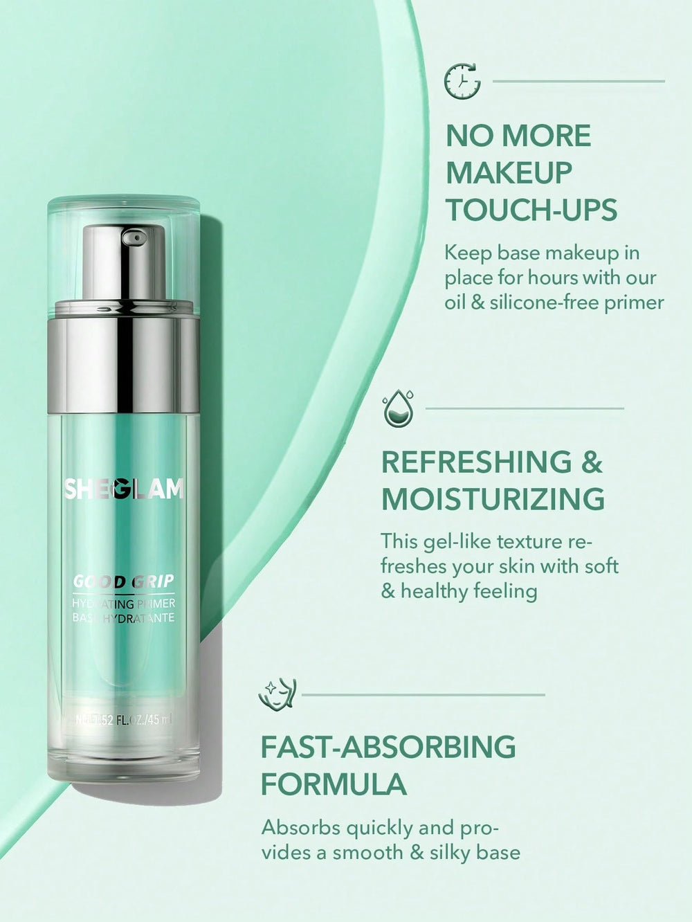 SHEGLAM Good Grip Primer absorbs quickly for a silky base.