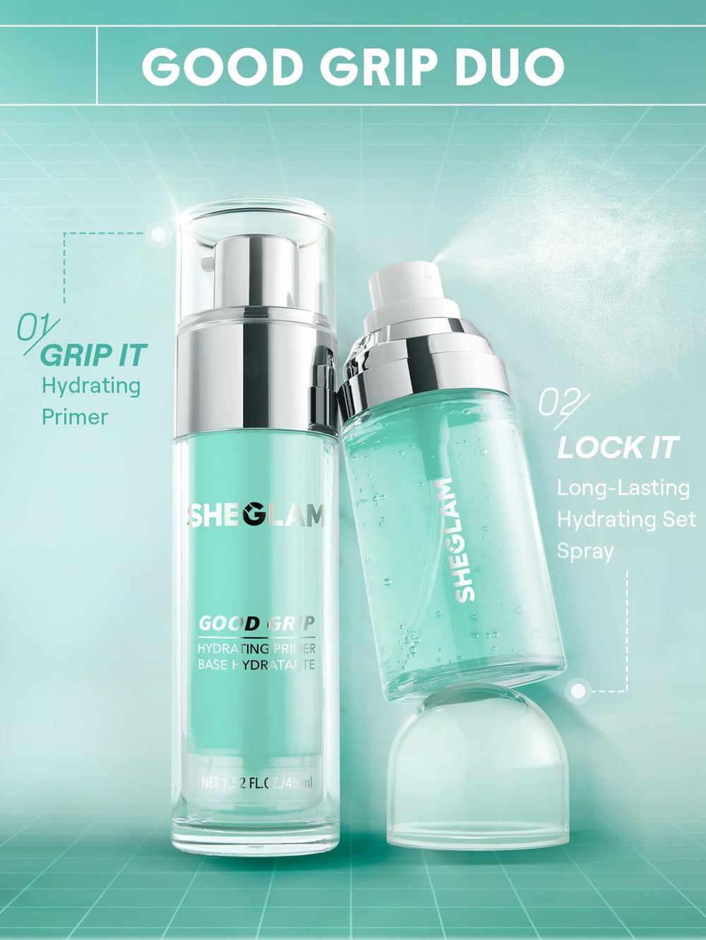 SHEGLAM Good Grip silicone-free base supports a smooth makeup application