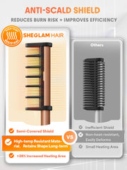SHEGLAM gloss-pro coating close-up highlighting frizz control and shine
