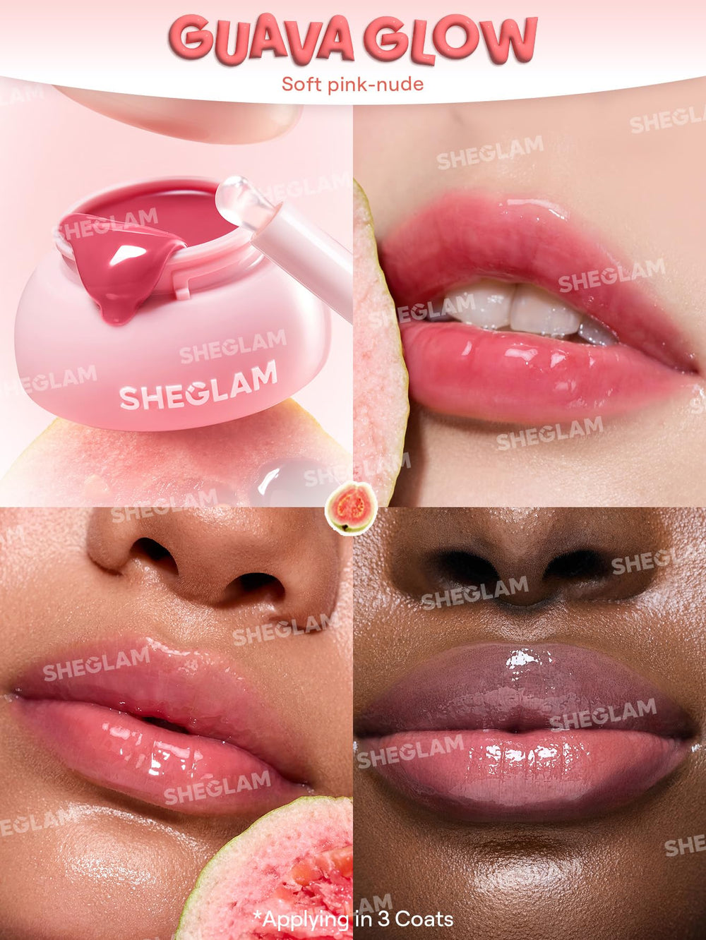 SHEGLAM Hydra Jelly Pocket Lip Jam close-up highlighting nourishing texture