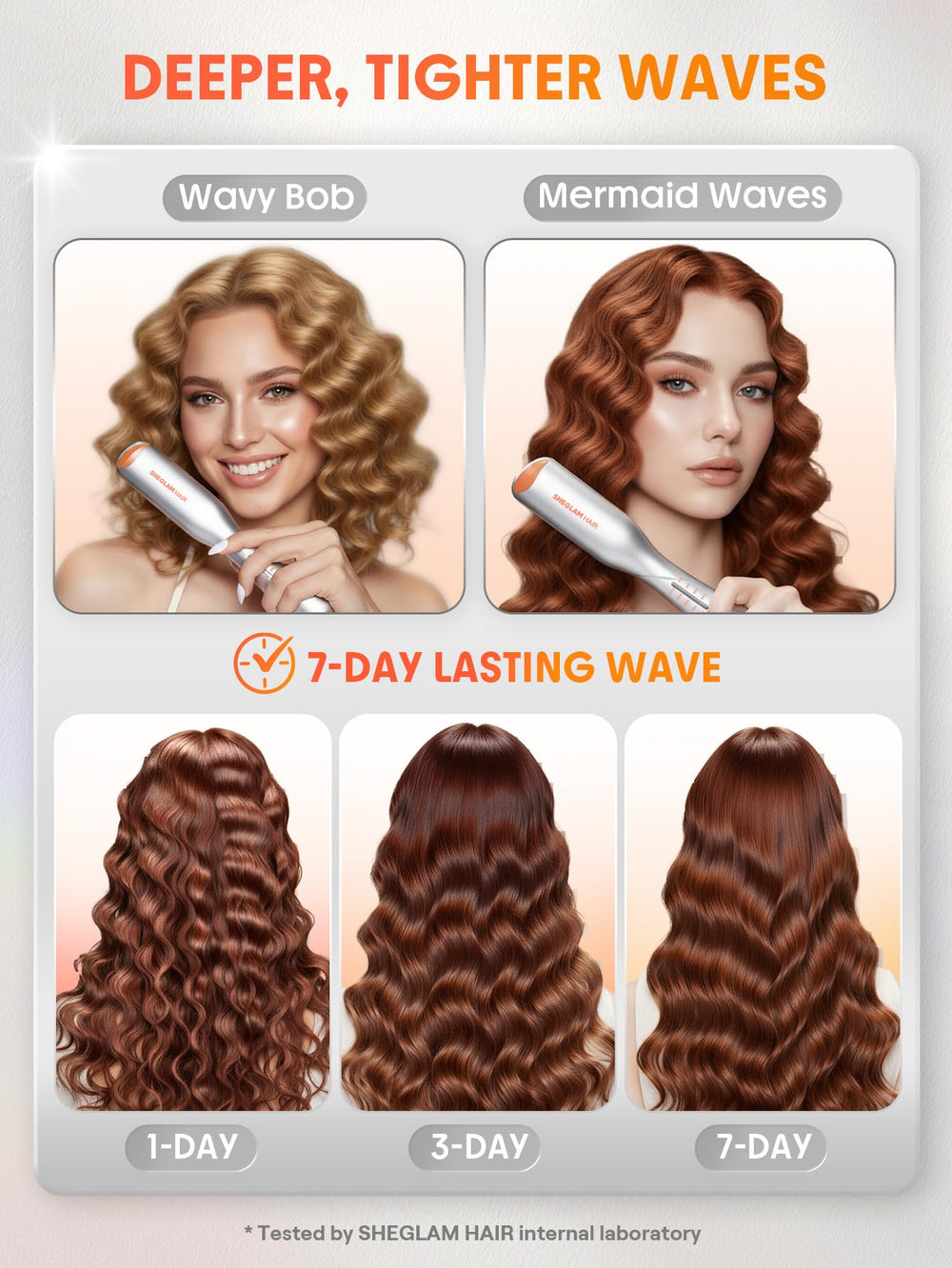 SHEGLAM ionic ceramic waver reduces static and adds shine.