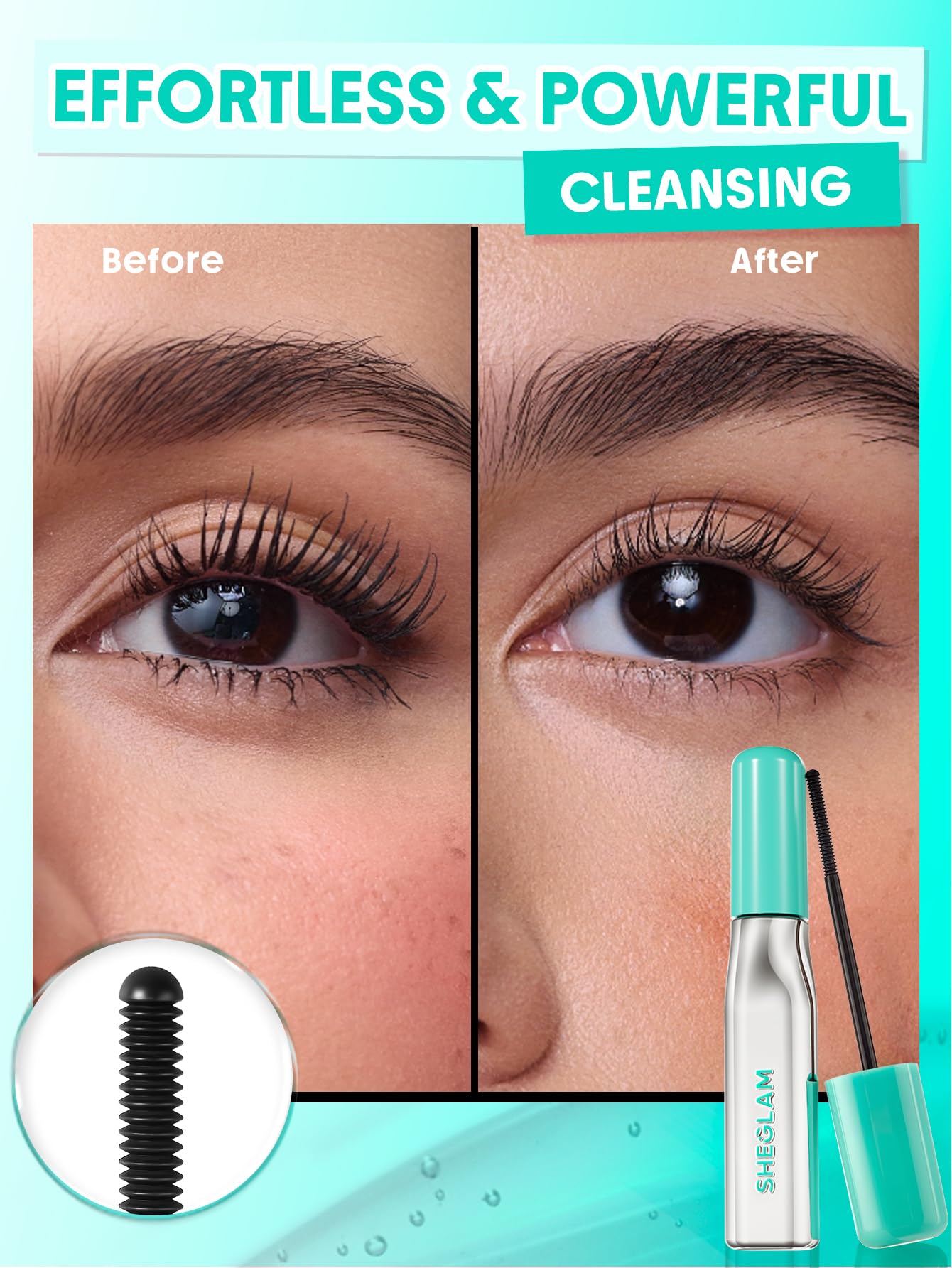 SHEGLAM evita fricción, retirando rímel sin irritación.