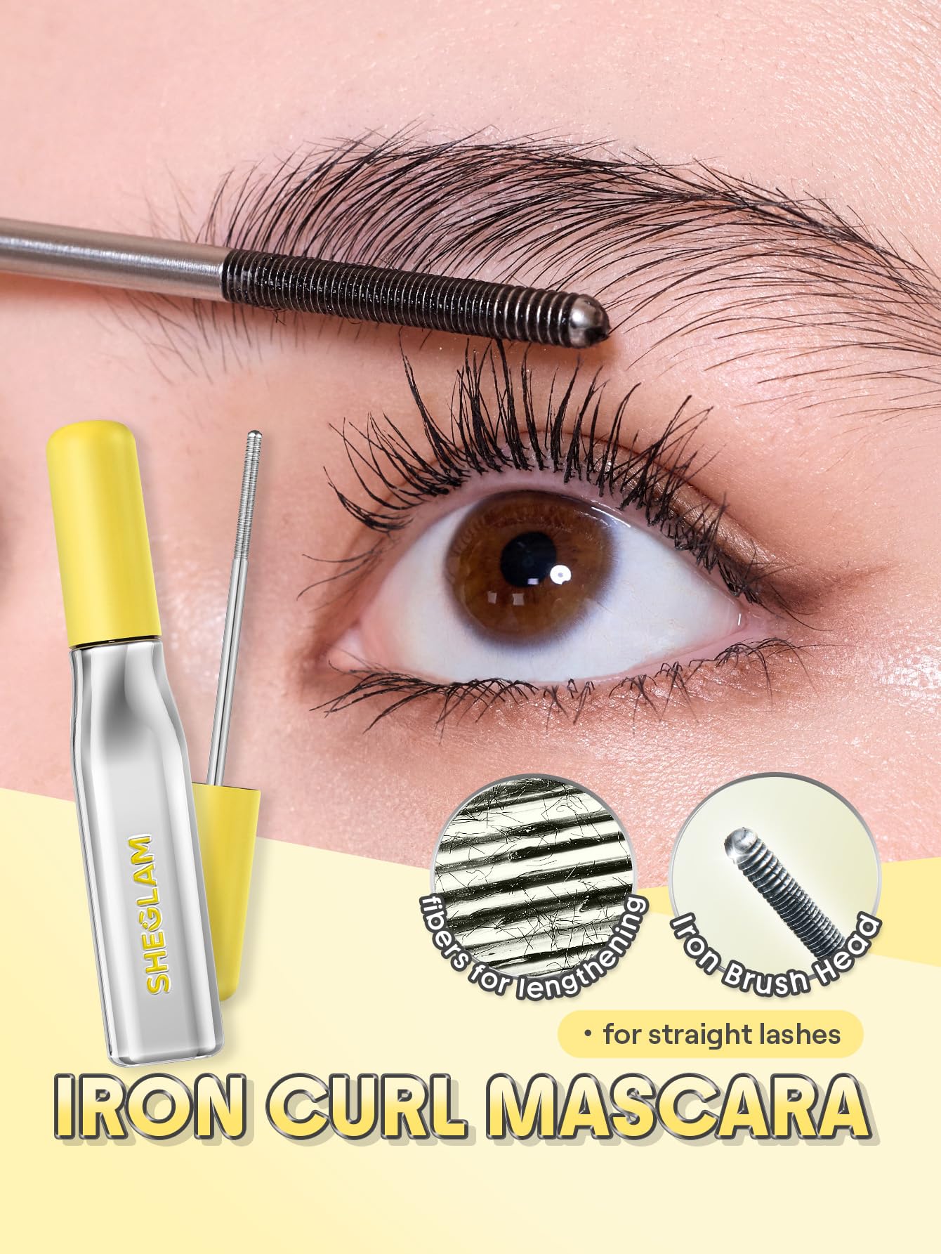 SHEGLAM Lashlighter Iron Curl Mascara Cur-Liftia infusion supports curl retention.